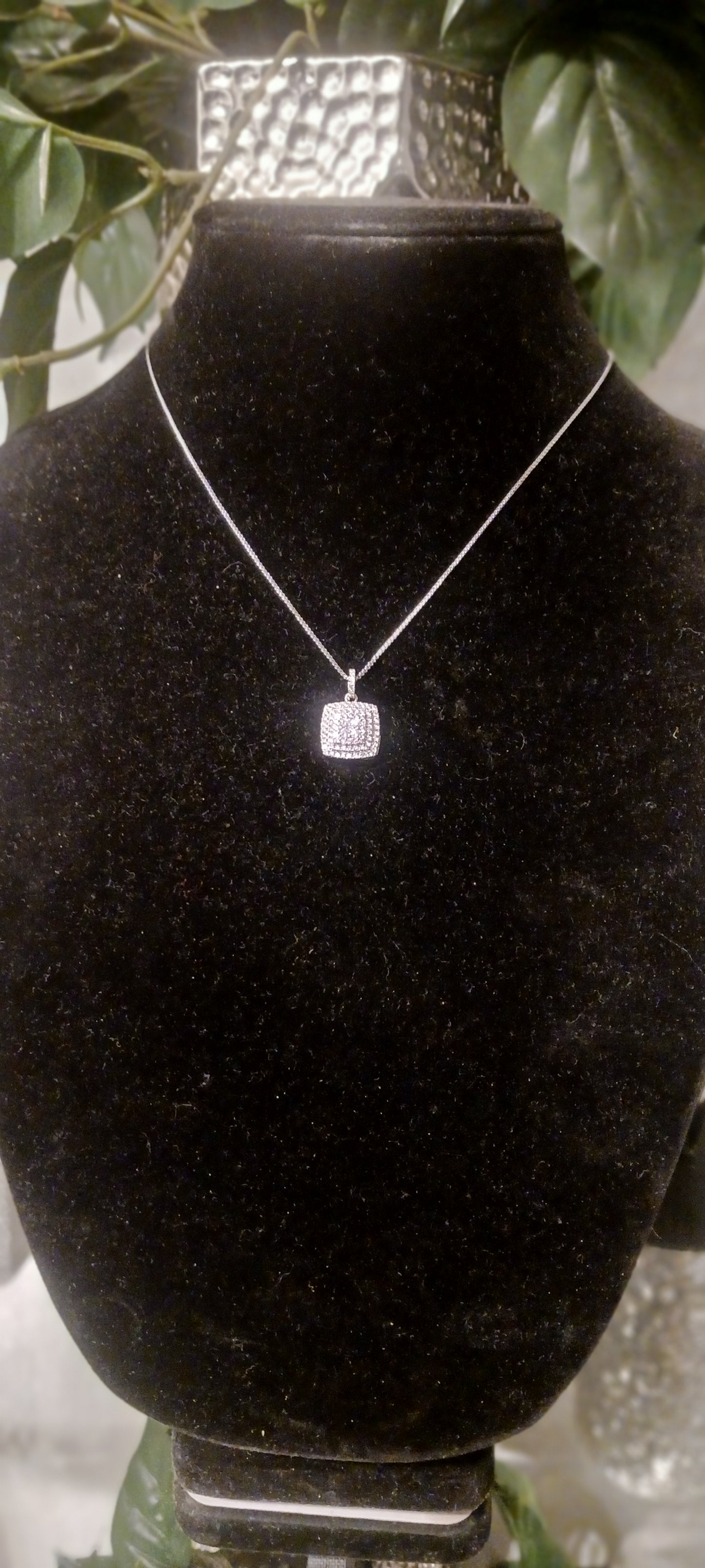 Dimond Pendent Sterling silver Necklace