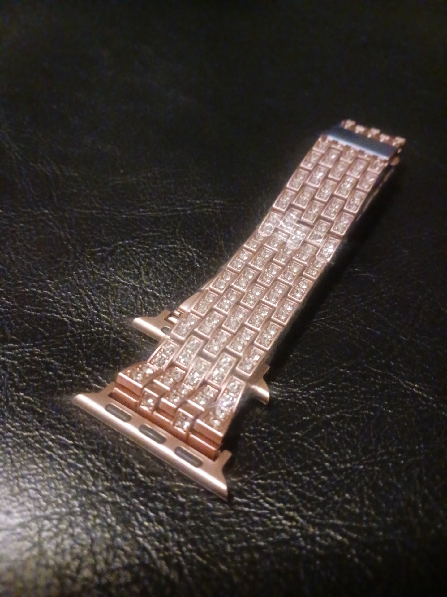 Plated Rosegold Iced Out Apple watch band