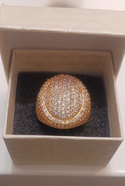 Iced Out goldPlated ring