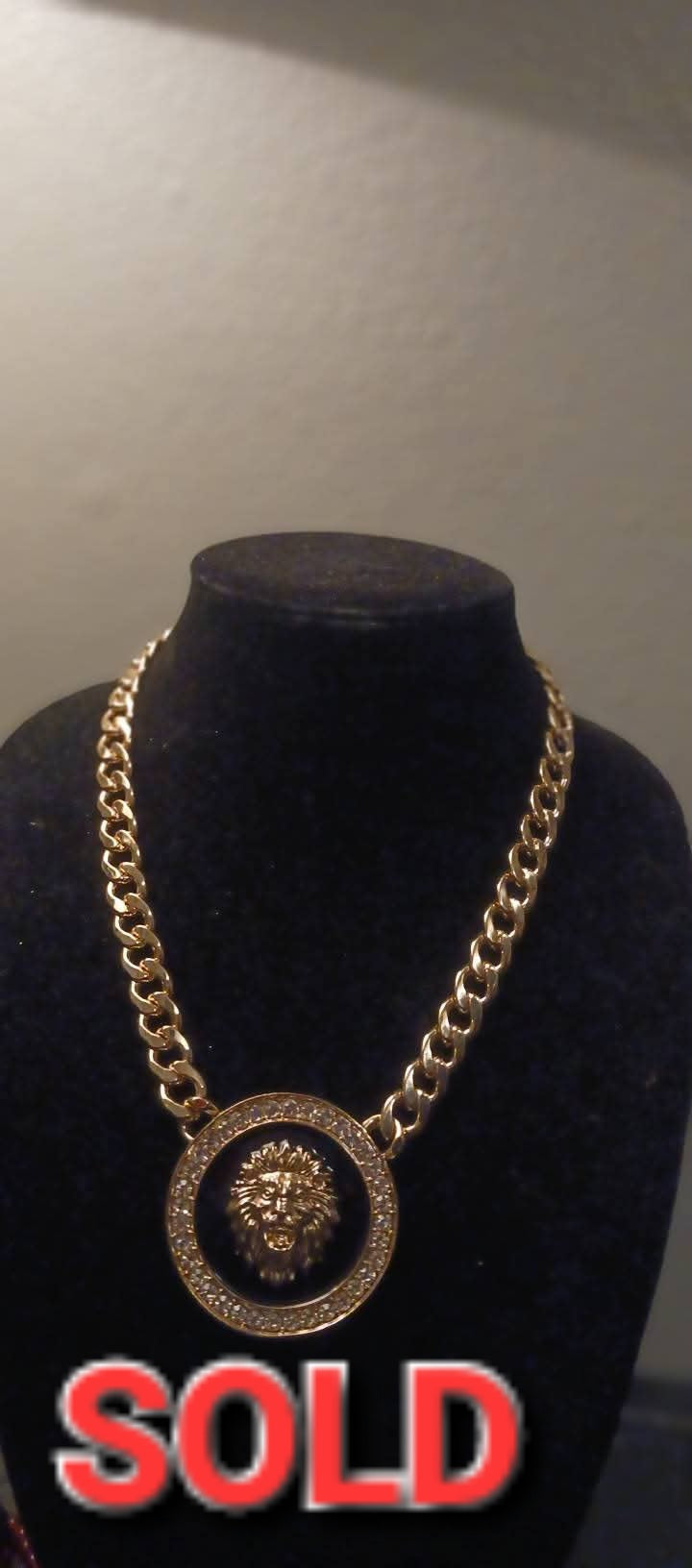 Gold  Plated lionhead Necklace